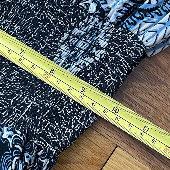 FREE PEOPLE Mexicali Rose Smocked Waist Maxi Dress Blue Size XS Boho Bohemian - Picture 12 of 16